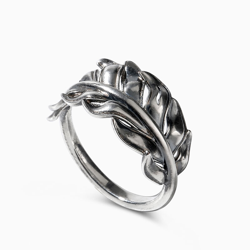 Jeulia "Angel Feather" Sterling Silver Ring