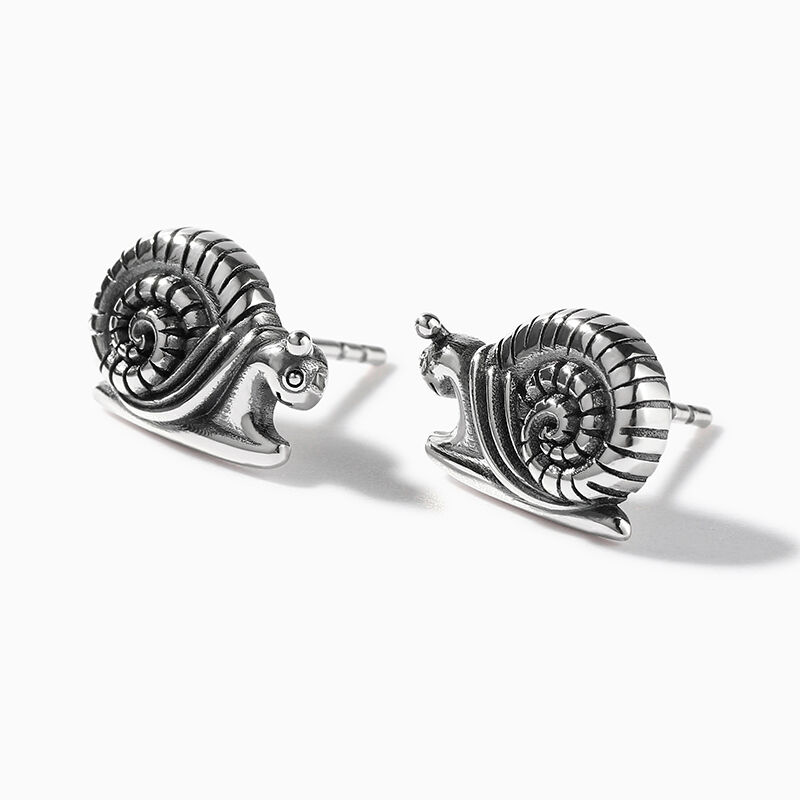 Jeulia "Little Snail" Sterling Silver Earrings
