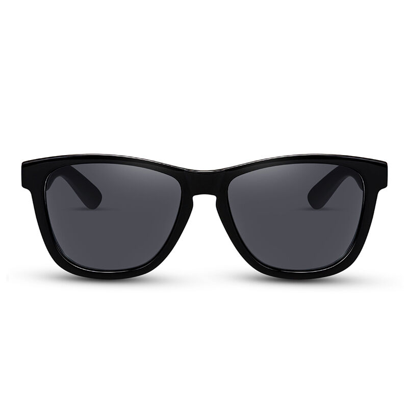 Jeulia Gafas de sol polarizadas unisex de color negro y gris con forma cuadrada