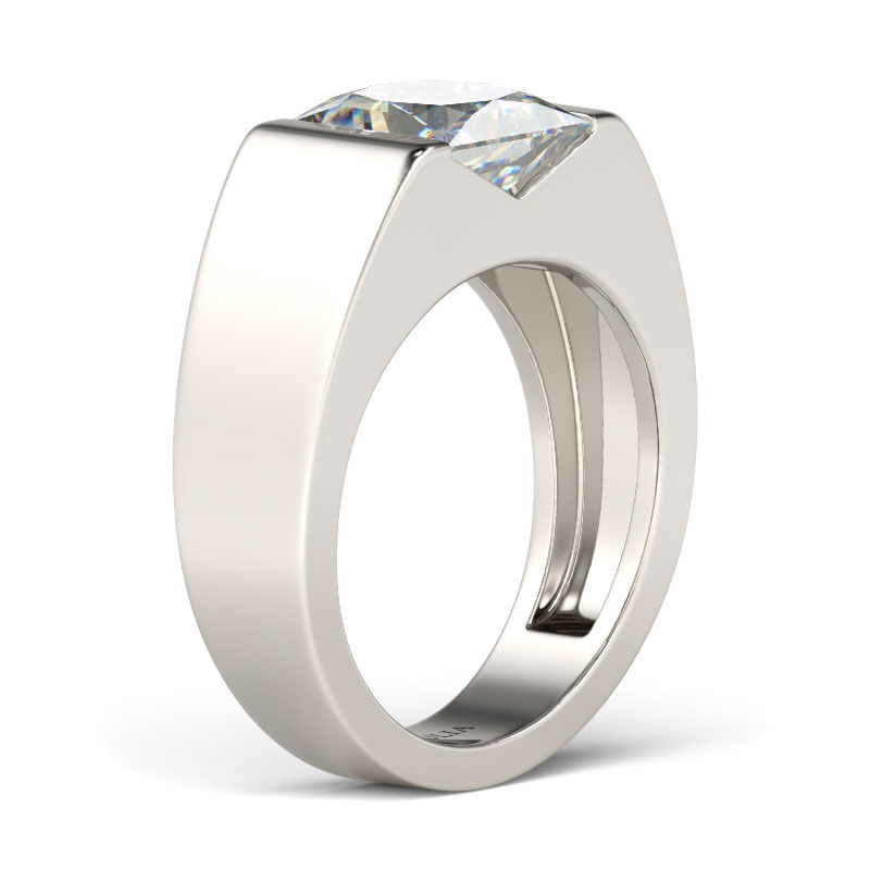 Jeulia Bold Princess Cut Sterling Silver Ring