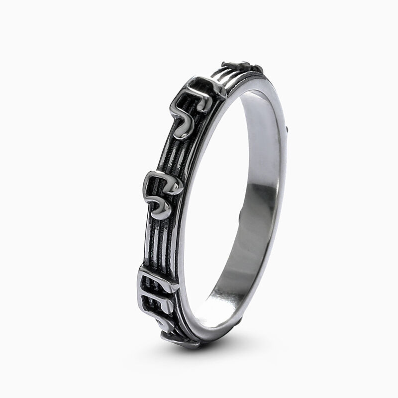 Jeulia "Music Notes" Sterling Silver Eternity Band