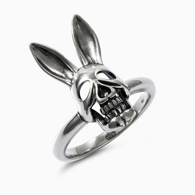 Jeulia "Baby Bunny" Skull Sterling Silver Ring