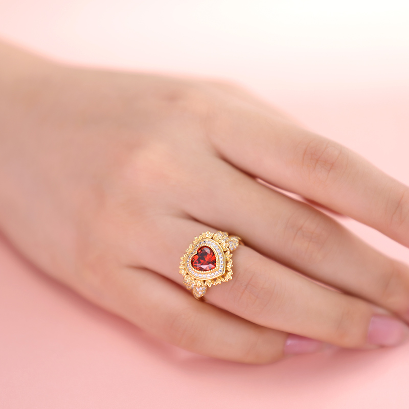 Jeulia "Radiant Love" Sterling Silver Jewelry Set