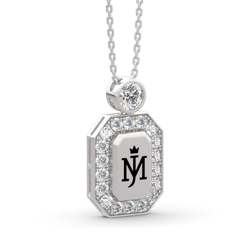 Jeulia "The King of Pop Music" Commemorative Sterling Silver Necklace