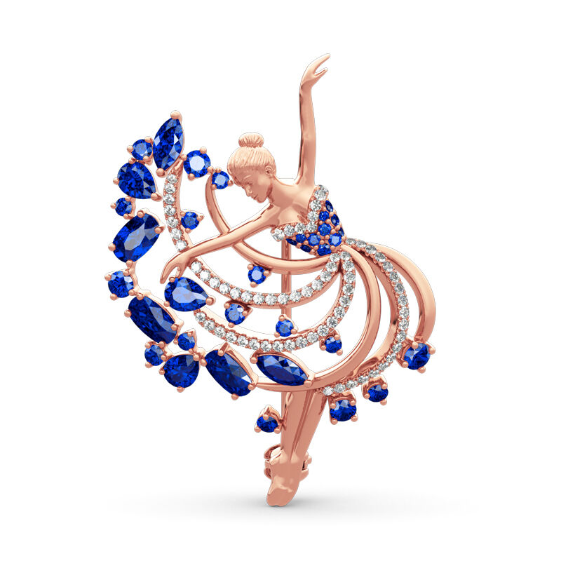 جوليا بروش من الفضة الإسترليني بتصميم "فتاة راقصة"