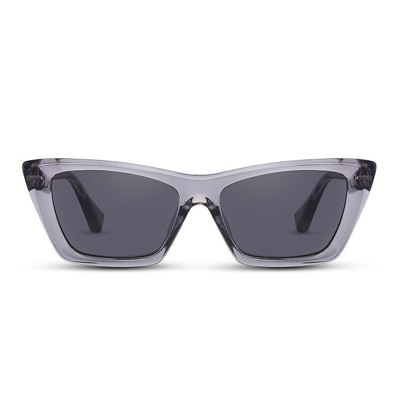 Jeulia "Fashion Hunter" rektangel grå Unisex solglasögon