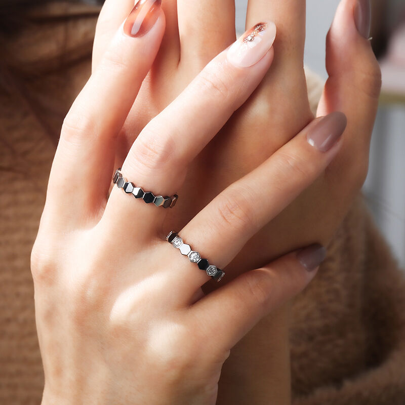 Jeulia Anelli per Coppia con Design Calcio in Argento Sterling