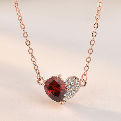 Jeulia "Love Yourself" Heart Design Sterling Silver Jewelry Set