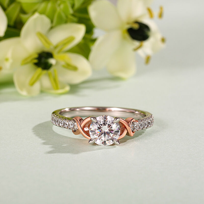 Jeulia Custom Infinity Round Engagement Ring for Women