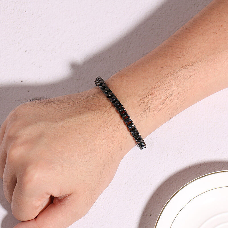 Jeulia Bracelet Homme Dominateur en Acier Inoxydable