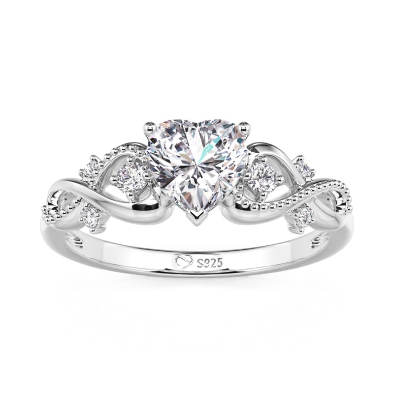 Jeulia Infinity Twisted Heart Shaped Engagement Ring