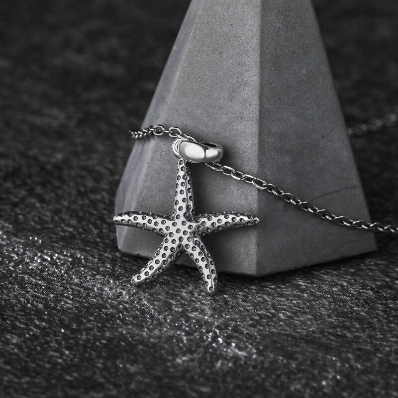 Jeulia "Starfish" Sterling Silver Necklace