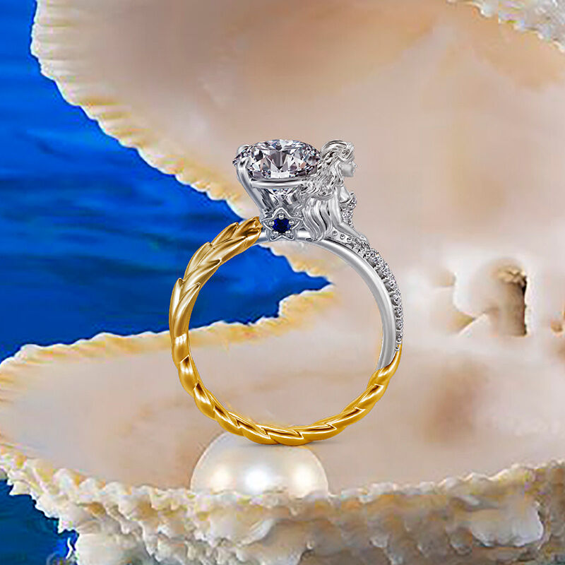 Jeulia Hug Me Virgo's Elegance Ring with Golden Ear of Wheat