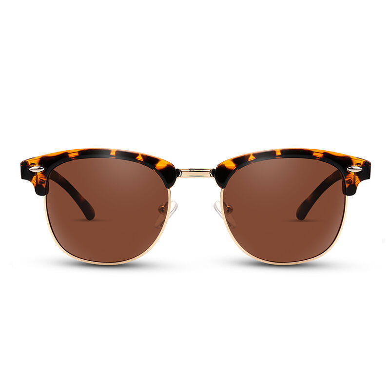 Jeulia "Well-cultured" Square Tortoise/Brown Unisex Sunglasses