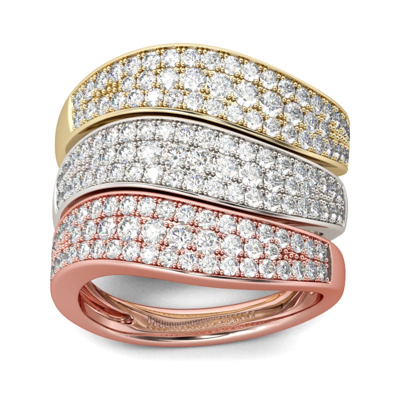 Jeulia Stacking Sterling Silver Women's Band Set