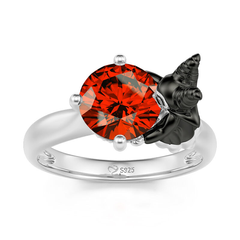 Jeulia Hug Me "Fairy Godmother" Round Cut Sterling Silver Ring