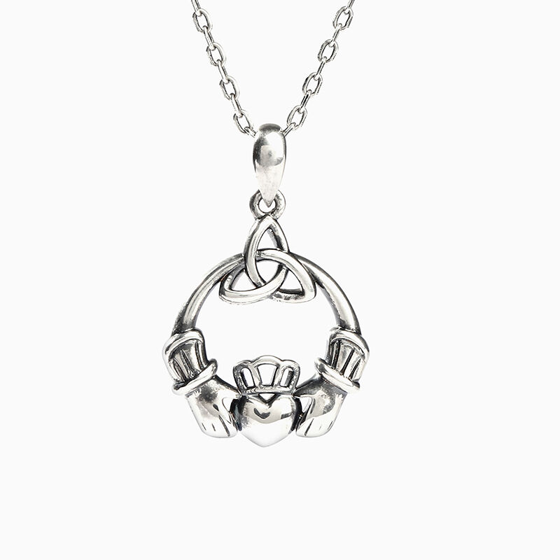 Jeulia "Claddagh & Celtic Trinity Knot" halsband i sterlingsilver