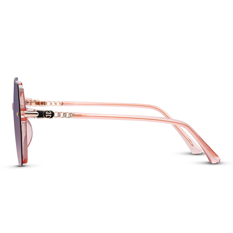 جوليا نظارة شمسية سداسية نسائية متدرجة باللون الوردي الأرجواني