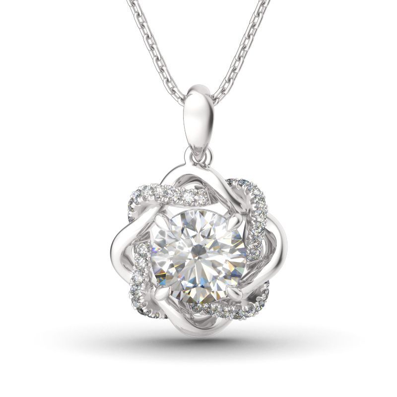 Jeulia Knot of Love Sterling Silver Jewelry Set