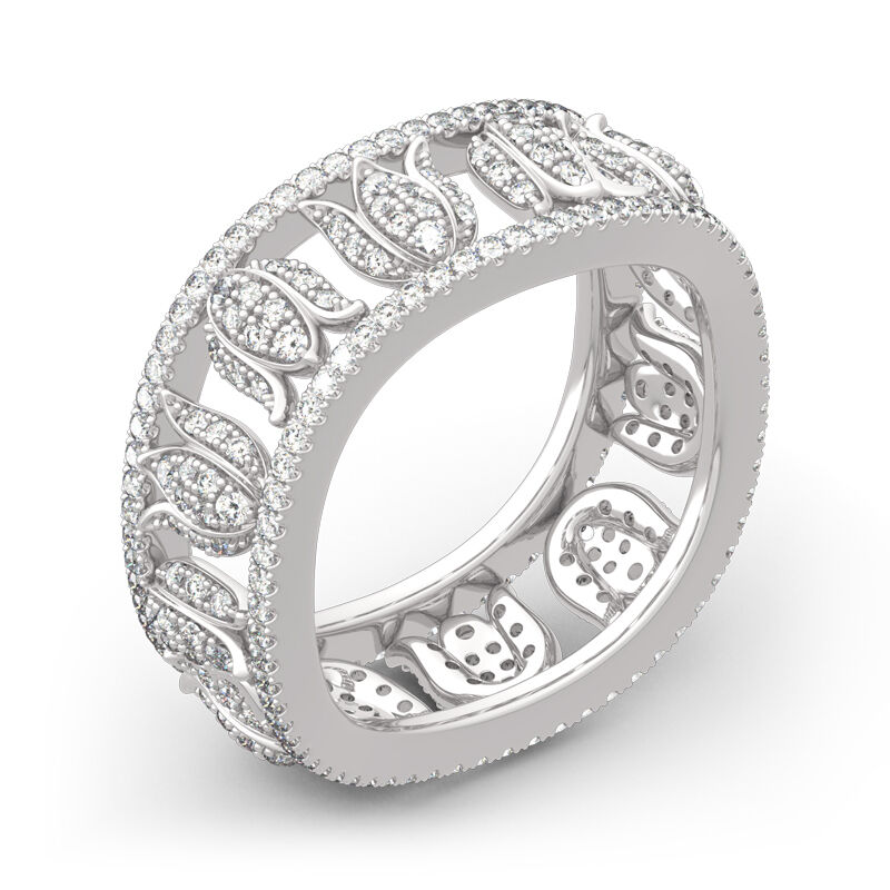 جوليا خاتم من الفضة الإسترليني بتصميم توليب "حب دائم" النسايئة