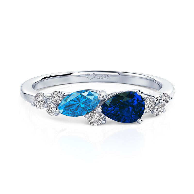Jeulia "Spring Magic" Cluster Ring Sterling Silver