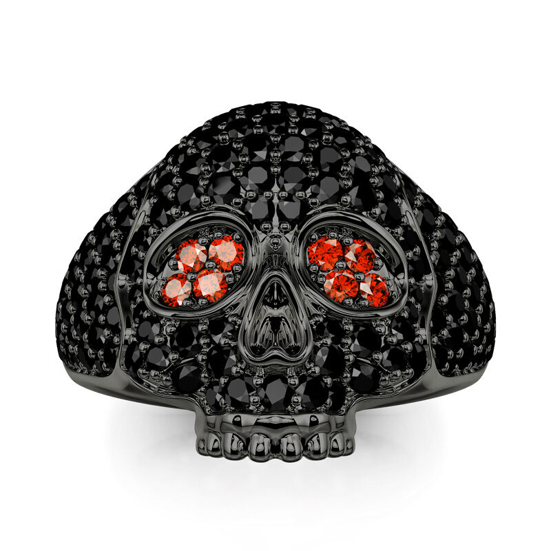 Jeulia "The Guardian" Skull Design Sterling Silver Ring