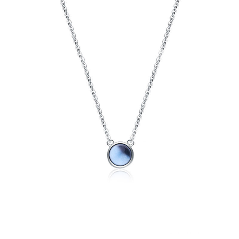 Simple Blue Ocean Sterling Silver Necklace
