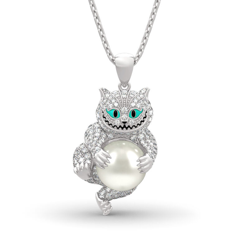 Jeulia  "Appear and Disappear at Will" Cat Sterling Silver Necklace