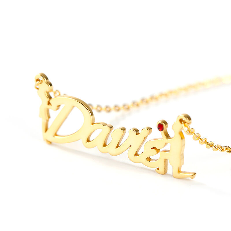 Jeulia "Will You Marry Me" Personalized Sterling Silver Name Necklace