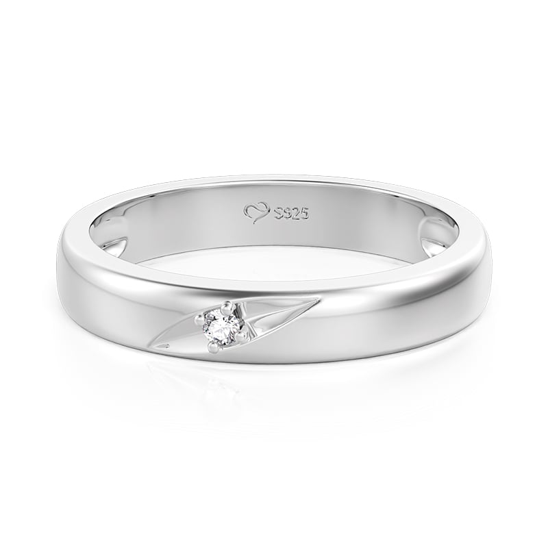 Jeulia Winged Sterling Silver Promise Ring for Men