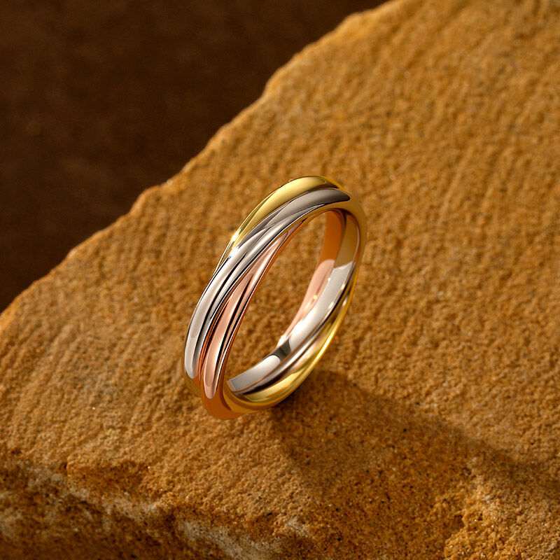 Jeulia Trefärgad Herring med Korsningsdesign i Sterling Silver