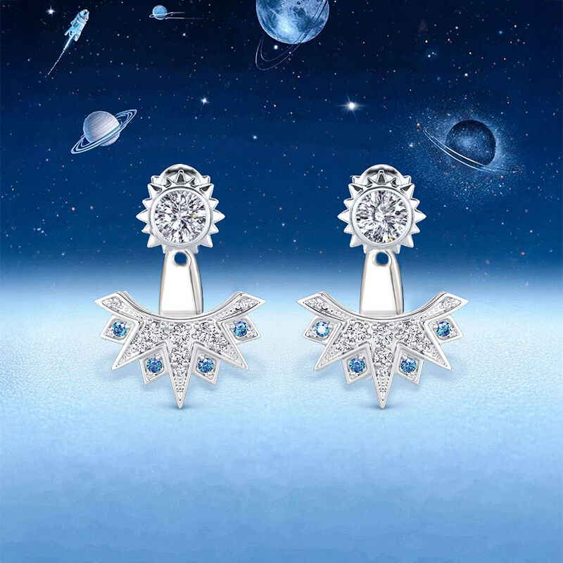Jeulia Luna Astra Pendientes Colgantes Inspirado en Estallido Solar