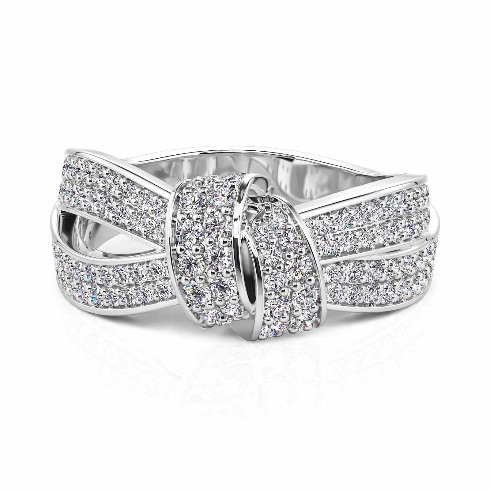 Jeulia Enchanted Knot Women's Wedding Band Sterling Silver