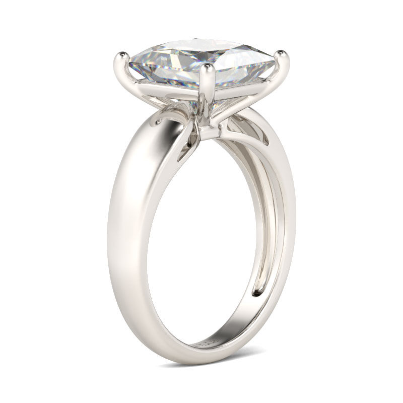 Jeulia Solitaire Princess Cut Sterling Silver Ring