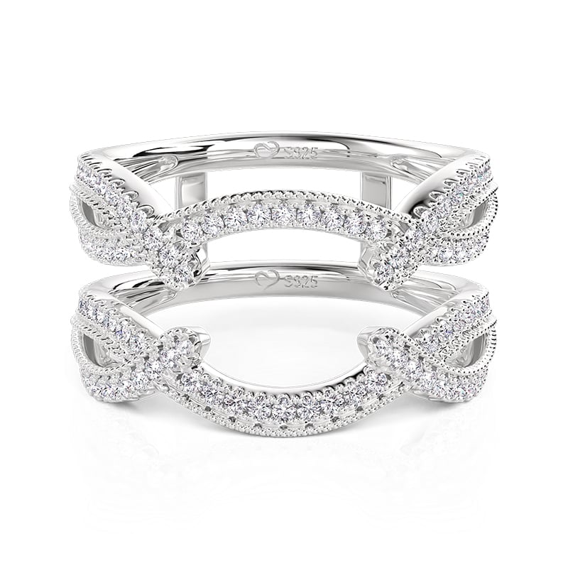 Jeulia Interchangeable Stackable Double Eternity Band Ring