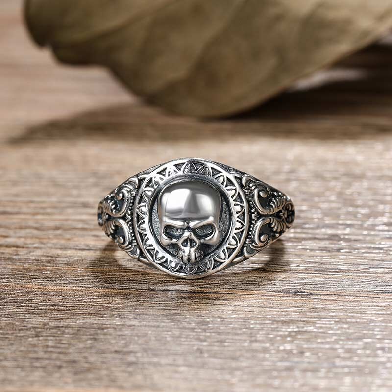 Jeulia "Micro Reaper" Skull Sterling Silver Ring