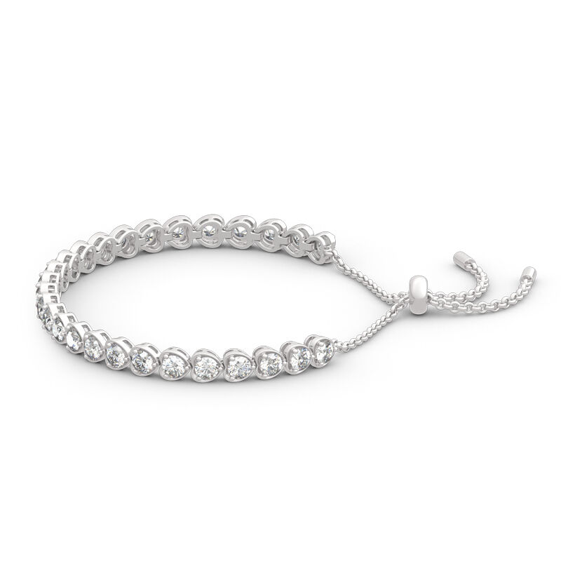 Jeulia "Always in My Heart" Sterling Silver Bracelet