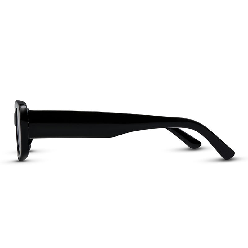 Jeulia Gafas de sol unisex con montura negra rectangular