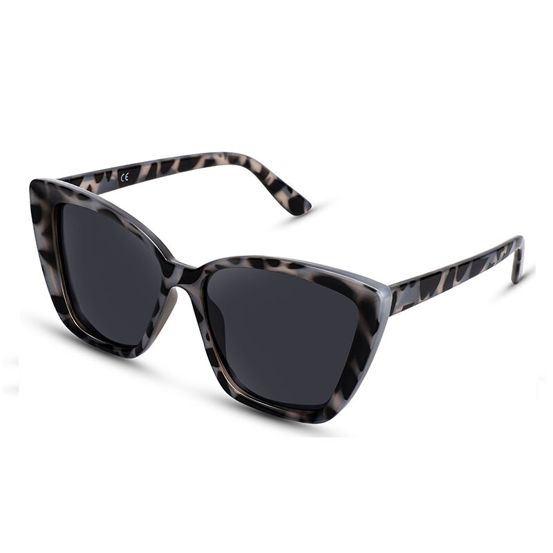 Jeulia "Rockstar" Cat Eye Black Tortoise Polarized Unisex Sunglasses