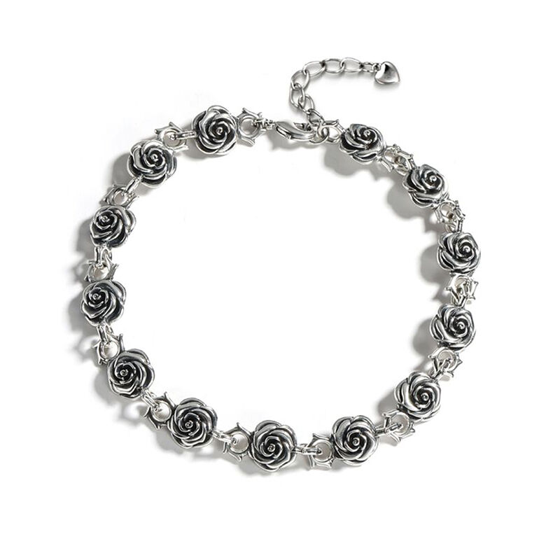 Jeulia "Roses" Blume Sterling Silber Armband