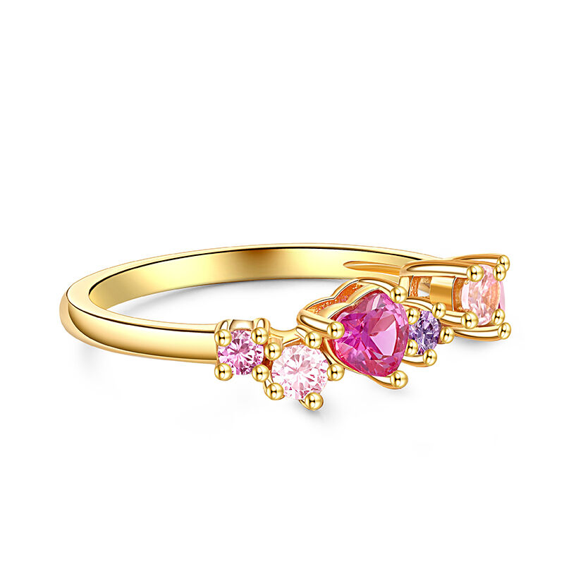 Jeulia "Dream Garden"  Multi-color Stone Sterling Silver Ring Shiny