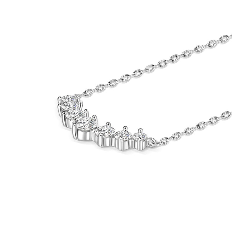 Jeulia Sept étoiles Sourire Collier Argent Sterling