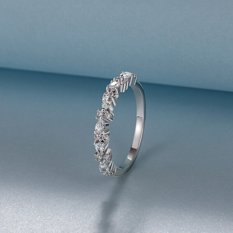 Jeulia Bande Éternité Empilable Simple en Argent Sterling