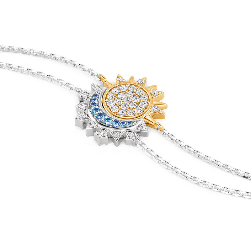 Jeulia Sole e Luna Bracciali Sovrapponibili