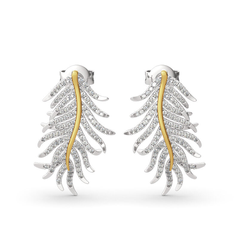 Jeulia "Feathers appear when Angels are near" Orecchini In Argento Sterling