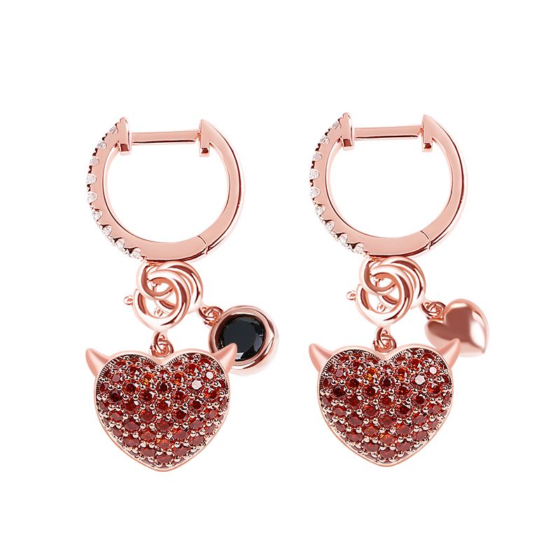 Jeulia Devil with Kind Heart Earrings
