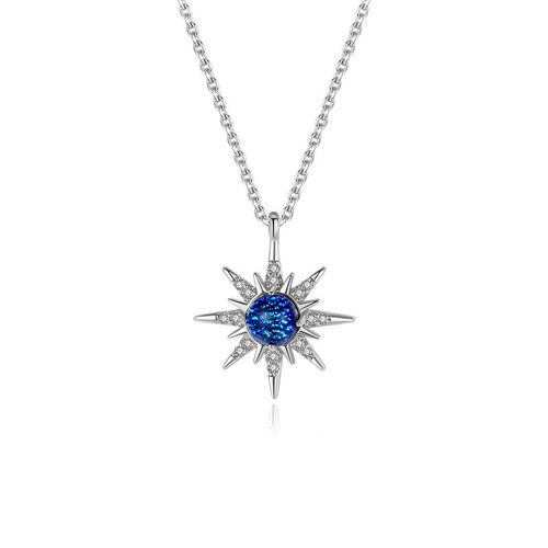 Jeulia Shining North Star Sterling Silver Necklace