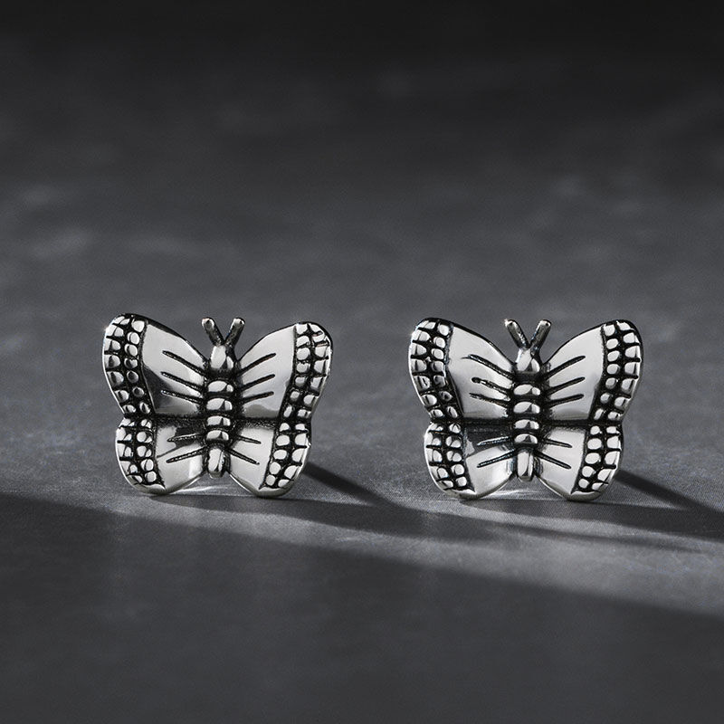 Jeulia "Adorable Butterfly" Sterling Silver Earrings
