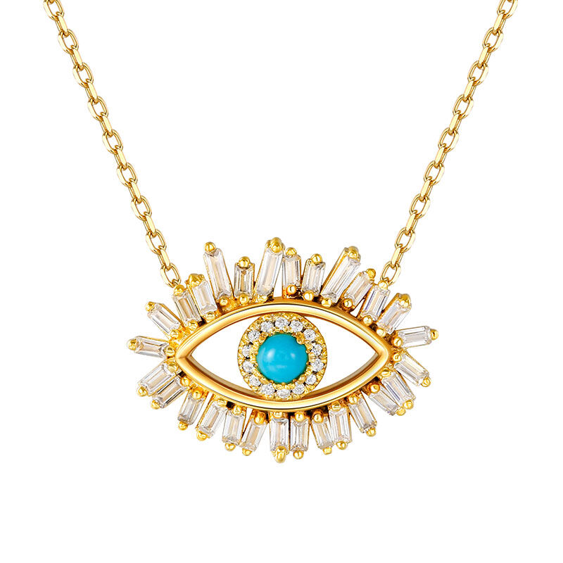 evil eye necklace with turquoise
