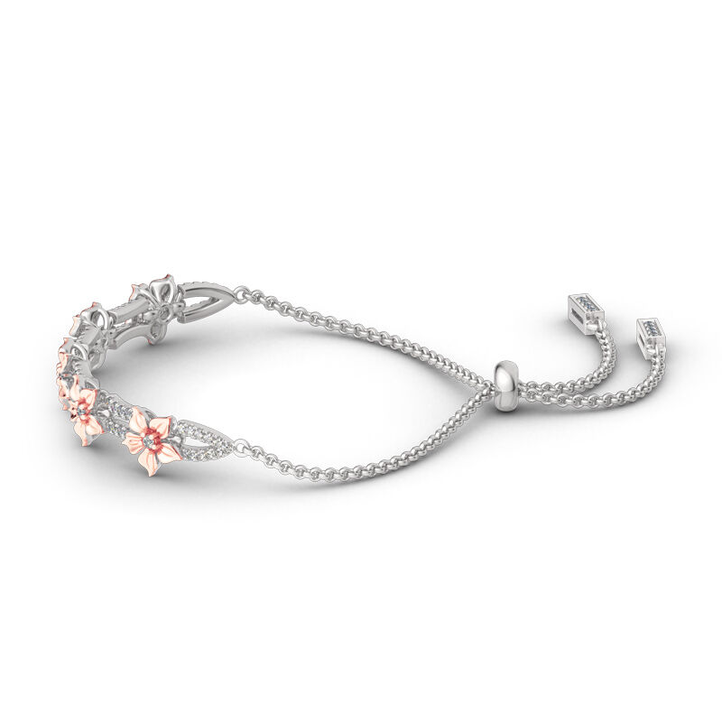 Jeulia Volle Blüte Sterling Silber Armband